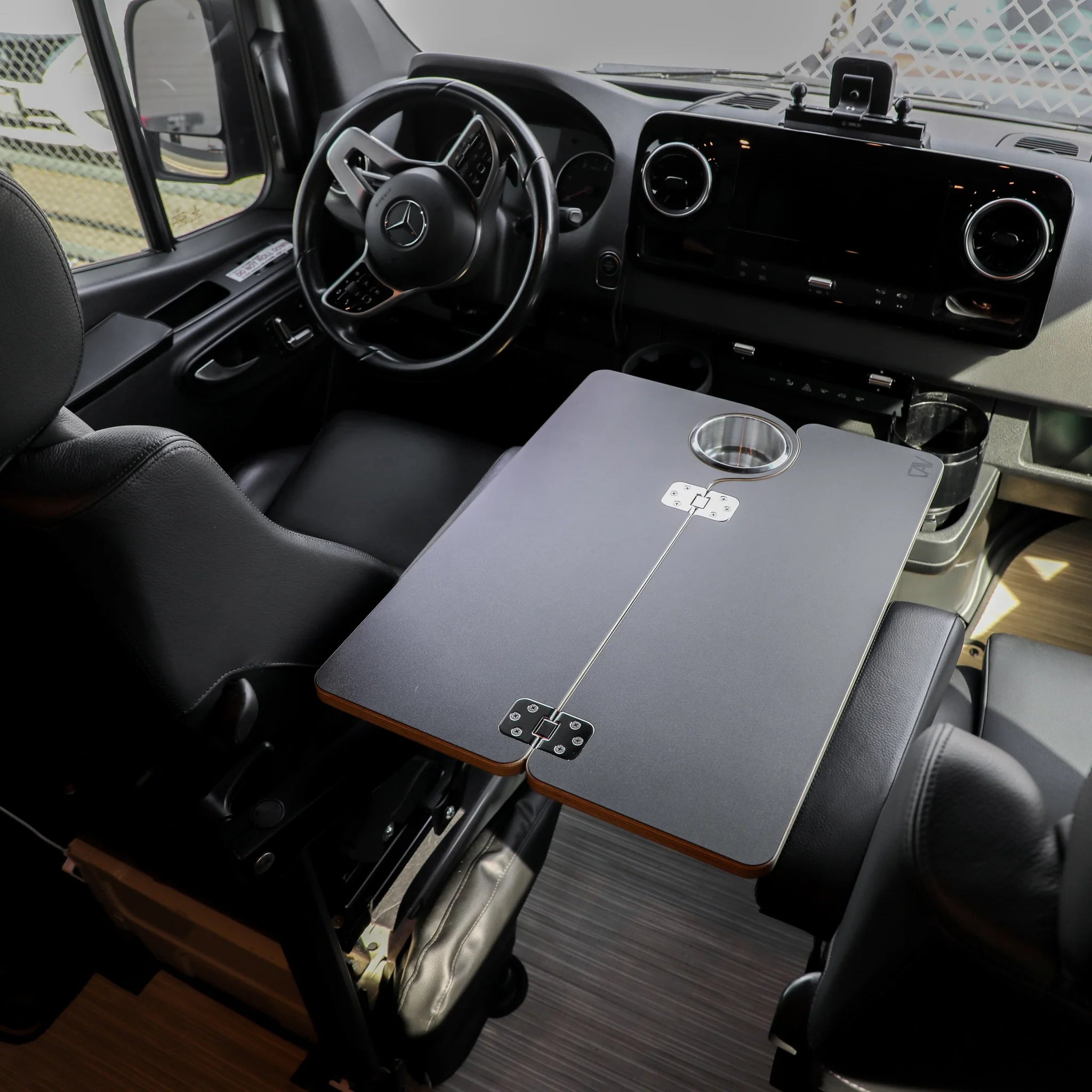 Canyon Adventure Vans CAV Solo Folding Table Top, portable and compact, suitable for outdoor activities and camping setups.