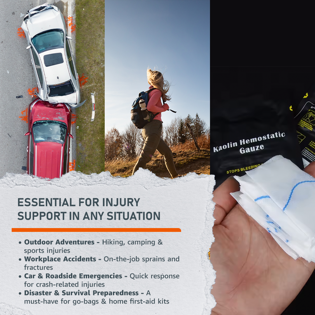 Adjustable Emerge Survival splint with straps and padding, designed for flexible immobilization of injured limbs.