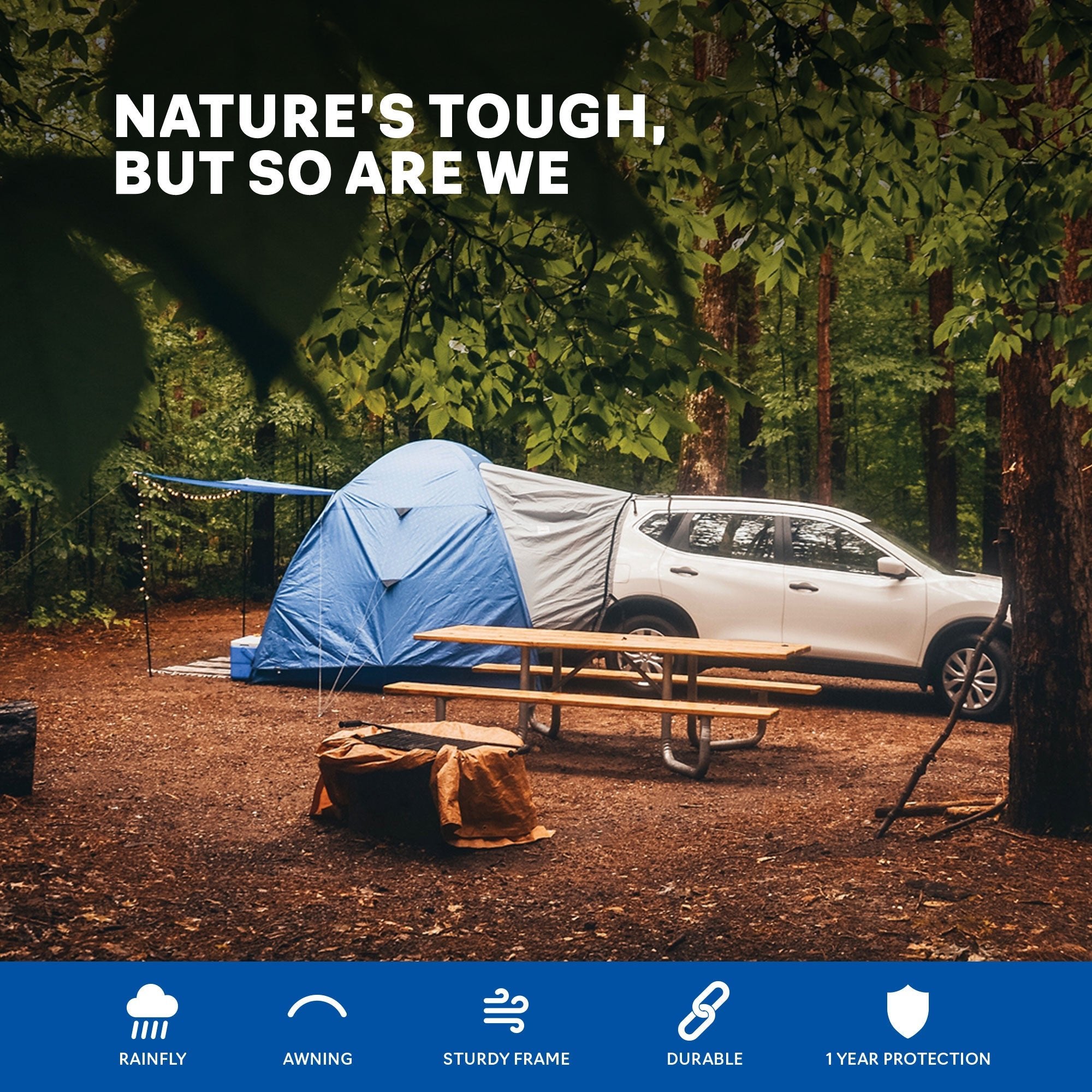 Backcountry Sportsman Sportz Dome-To-Go camping tent set up outdoors with its compact, portable dome design.