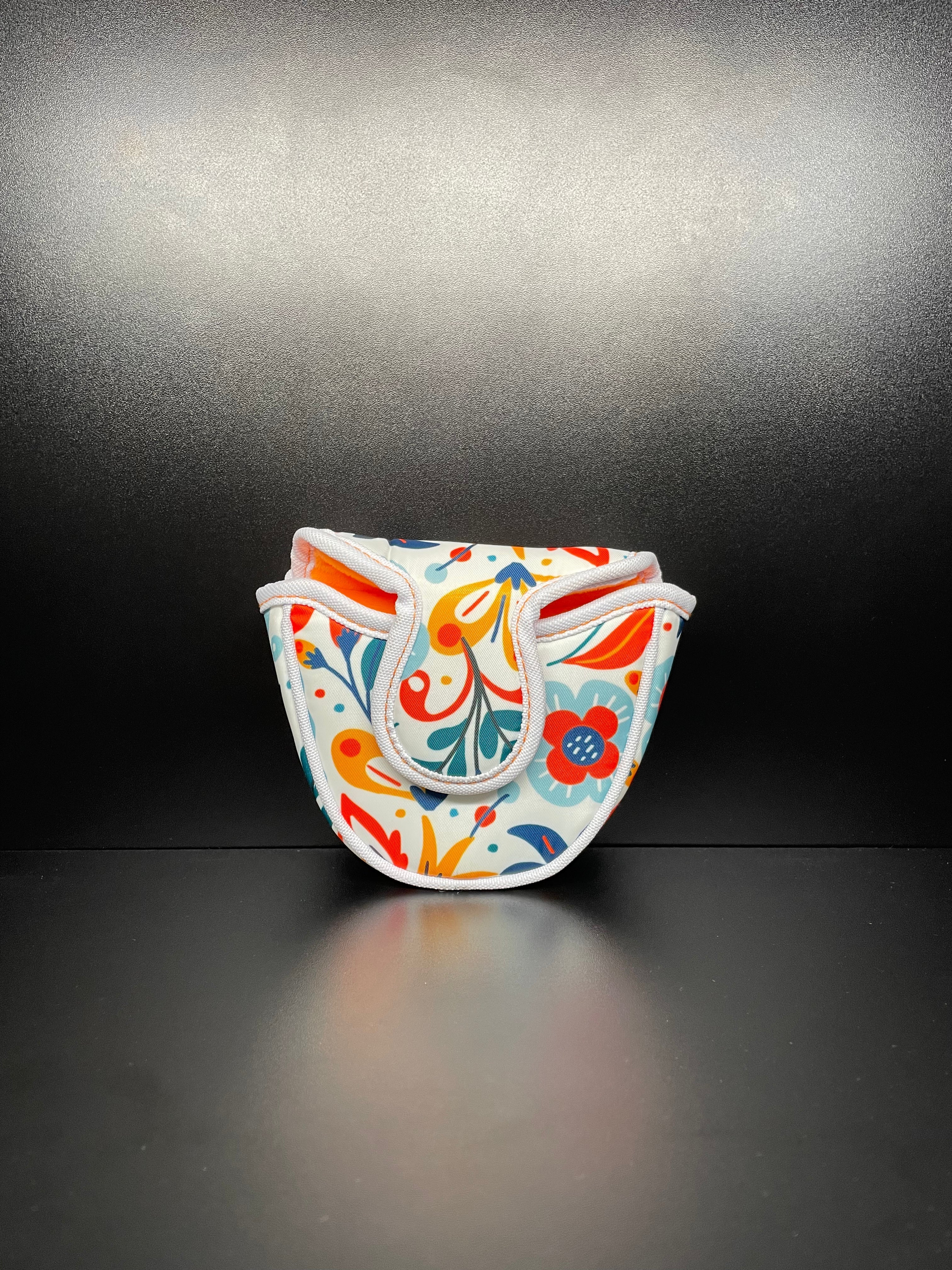 Spring flower golf club headcover by ParWestGolf with colorful floral design for protection and style on the course
