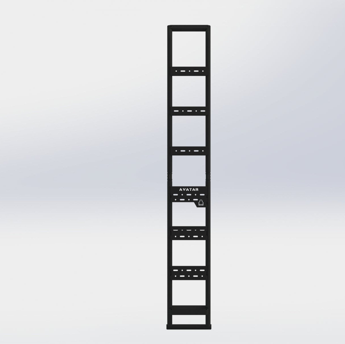 Mercedes Sprinter Van side ladder by Avatar Offroad, shown mounted on the van's side for easy roof access.