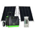 Nature's Generator Elite Gold PE system with solar panel and transfer switch for renewable energy setup.