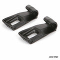 HCC Tactical Step-In® visor replacement clip kit with rail clips for helmet visor attachment, shown on a helmet.