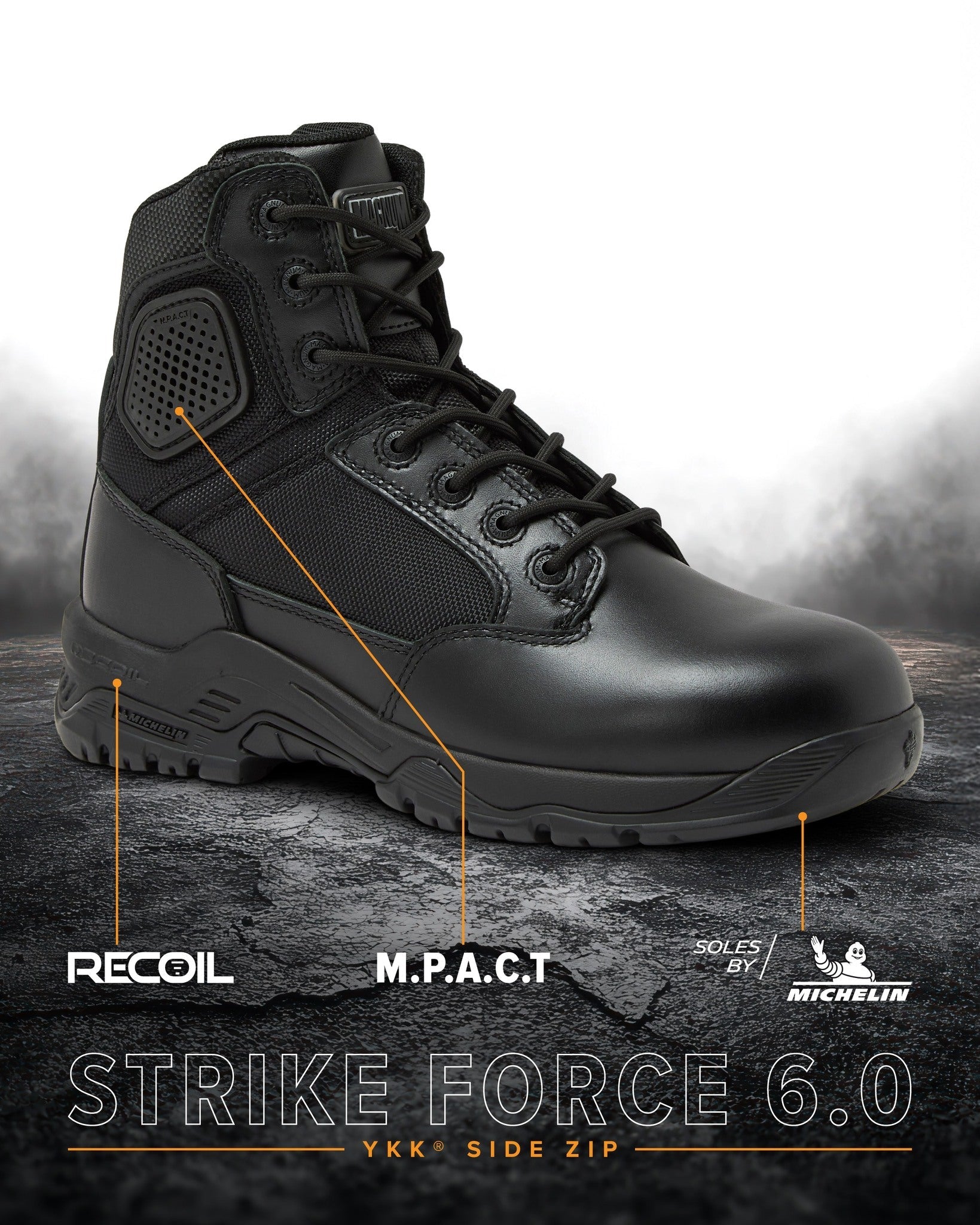 Magnum Boots Strike Force 6-inch tactical boots with reinforced toe and durable design for professional use