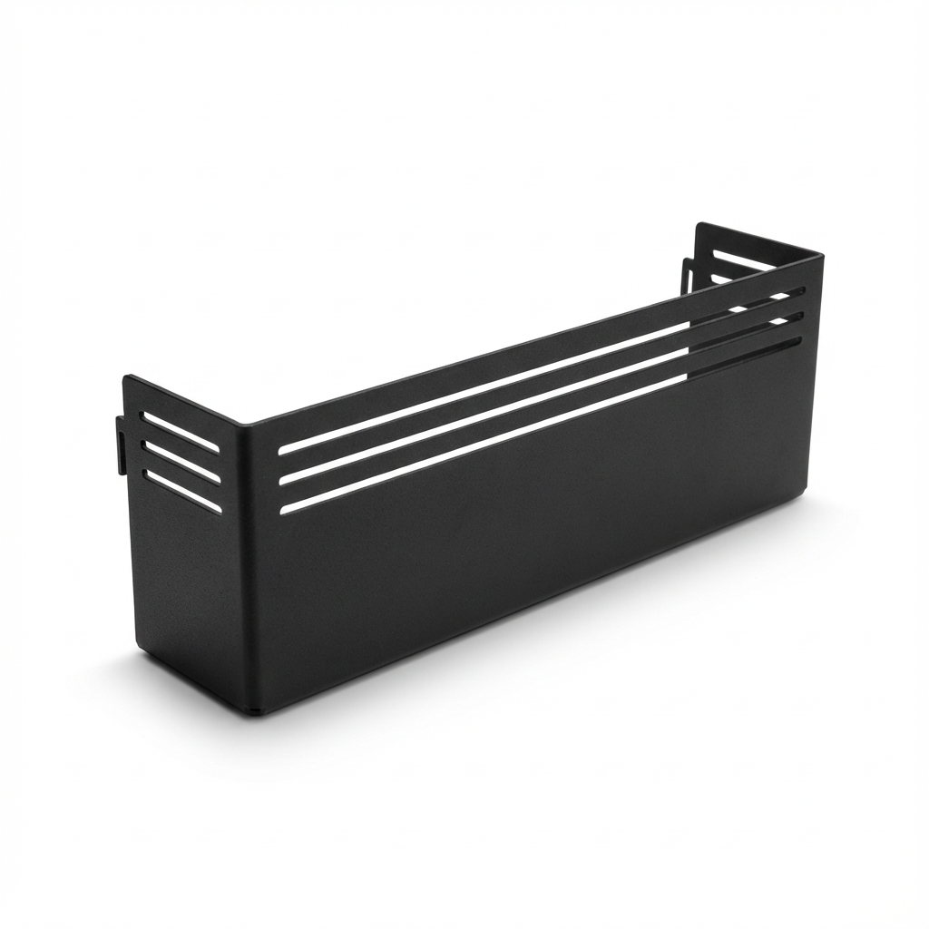 Canyon Adventure Vans CAV MOLLE Panel Shelf made in Utah, mounted on wall with organized storage and MOLLE attachment points.