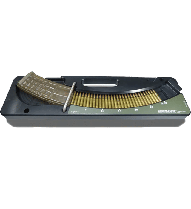 HCC Tactical AR Range BenchLoader® tactical gear with ergonomic design for easy use at shooting ranges.