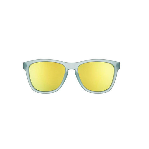 Rare Air Discs Sunbathing With Wizards OG Premium sunglasses shown from the front, featuring stylish sunglasses with a sunbathing wizard design.