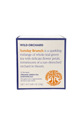 Organic Green Tea Bag from Wild Orchard's Sunday Brunch collection, featuring green tea leaves in a clear tea bag.