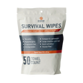 Emerge Survival Wipes 50-count pack of portable, moisture-rich survival wipes for outdoor and emergency use.