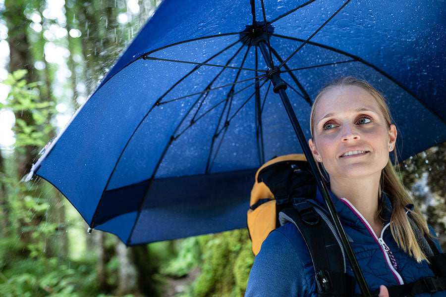 Swing Backpack Trekking Umbrella – Hands-Free Storm Protection, Patented Backpack Canopy Extension, Lightweight & Windproof, Ergonomic Handle - OVERLANDERS Outfitter