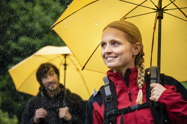 Swing Trekking Umbrella – Lightweight, Nearly Unbreakable Fiberglass Frame with Water-Repellent Canopy, UPF 50+ Sun Protection, and Comfortable EVA Handle - OVERLANDERS Outfitter