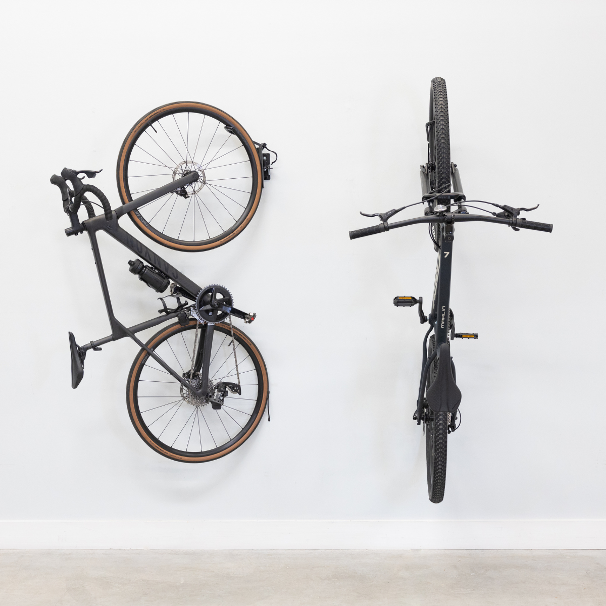 Swivel Mount Bike Storage Rack | 2 Bike Garage Wall Hooks - OVERLANDERS Outfitter