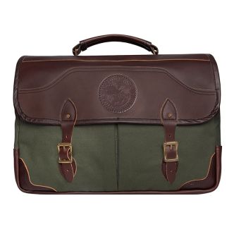 Backcountry Sportsman Entrepreneur Briefcase shown on a clean surface, featuring a sleek, professional design with leather accents.