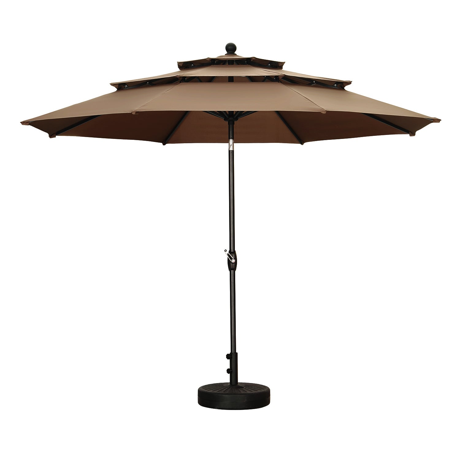 Ainfox 10FT 3 tier vented Outdoor Table Umbrella with Round Umbrella Base For Beach Market Backyard - OVERLANDERS Outfitter