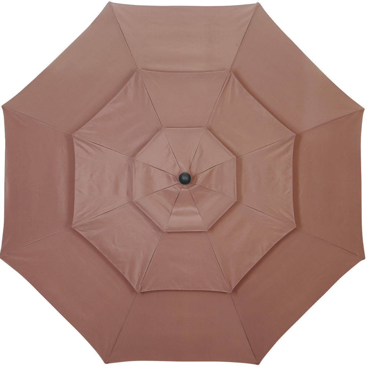 Ainfox 10FT 3 tier vented Outdoor Table Umbrella with Round Umbrella Base For Beach Market Backyard