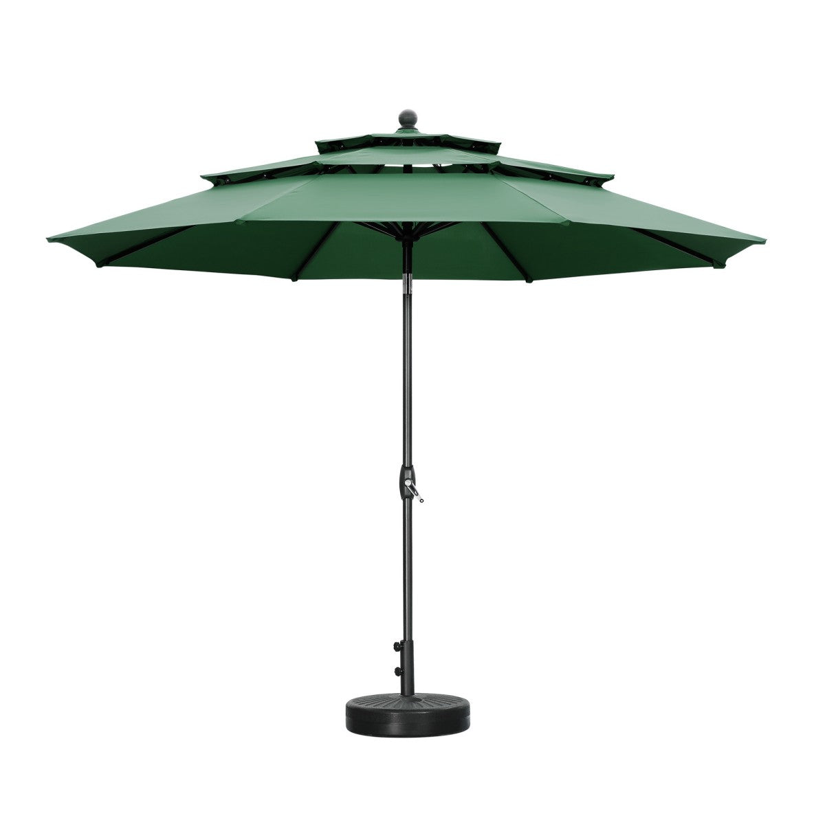 Ainfox 10FT 3 tier vented Outdoor Table Umbrella with Round Umbrella Base For Beach Market Backyard - OVERLANDERS Outfitter