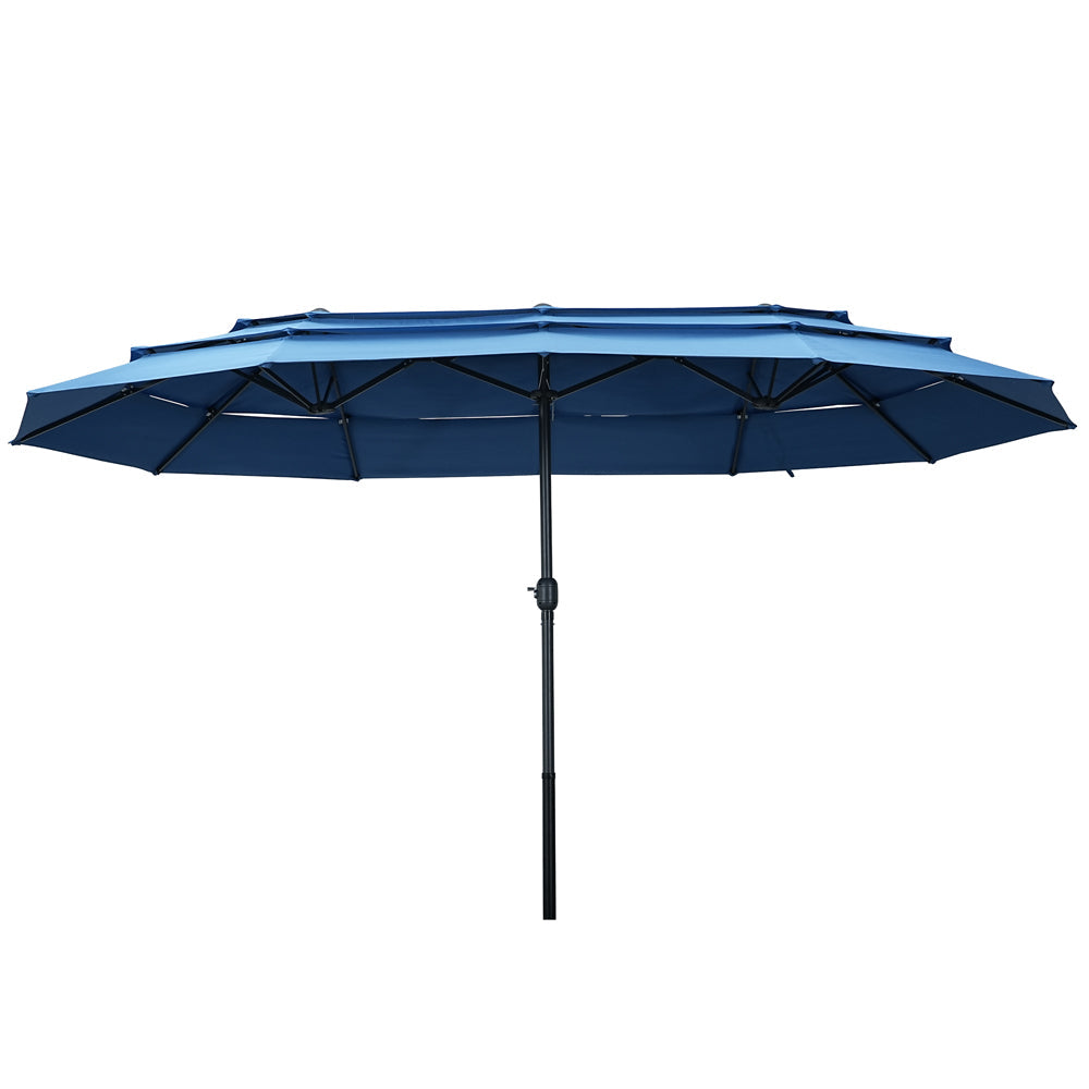 Ainfox 15ft 3-Tier Patio Umbrella Beach Umbrella Market Umbrella Outdoor - OVERLANDERS Outfitter