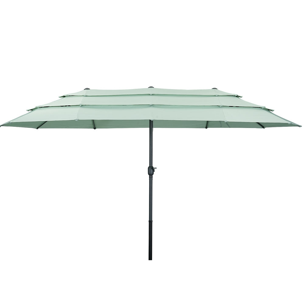 Ainfox 15ft 3-Tier Patio Umbrella Beach Umbrella Market Umbrella Outdoor - OVERLANDERS Outfitter
