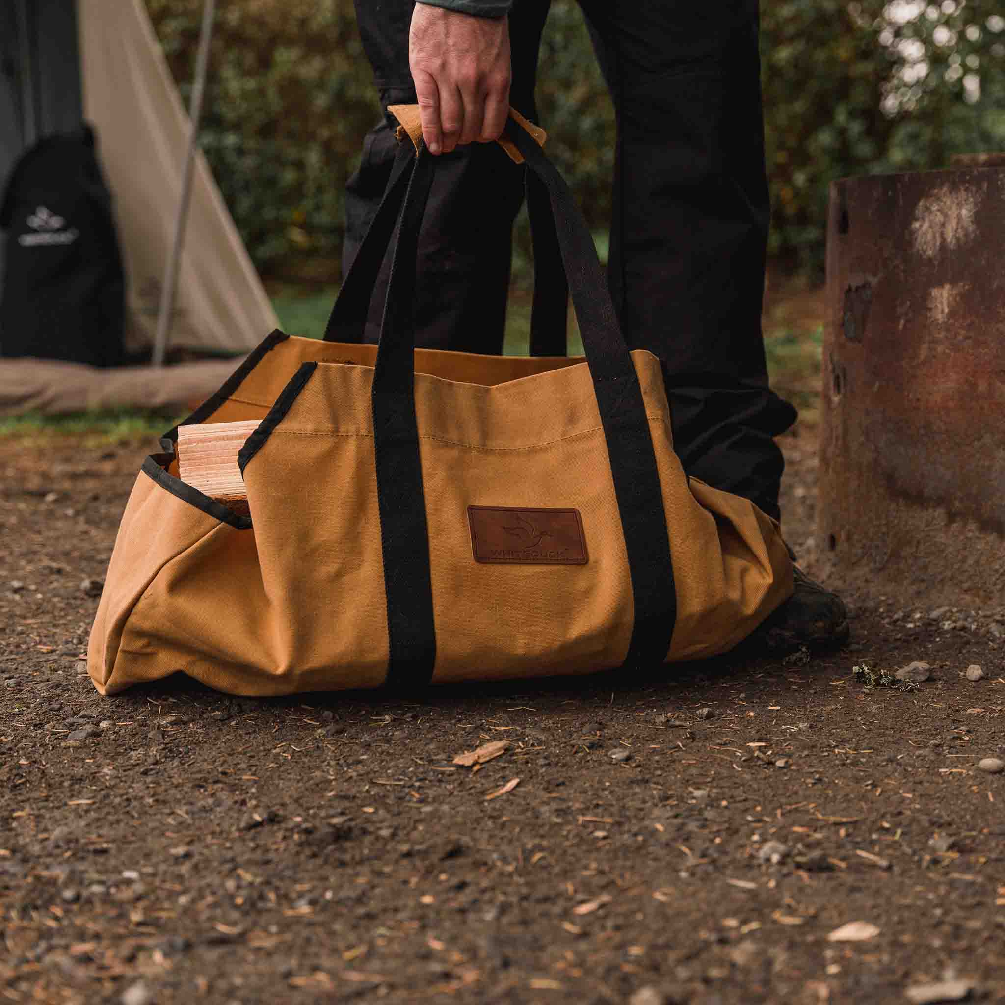 Boat Shape Canvas Firewood Log Carriers - OVERLANDERS Outfitter