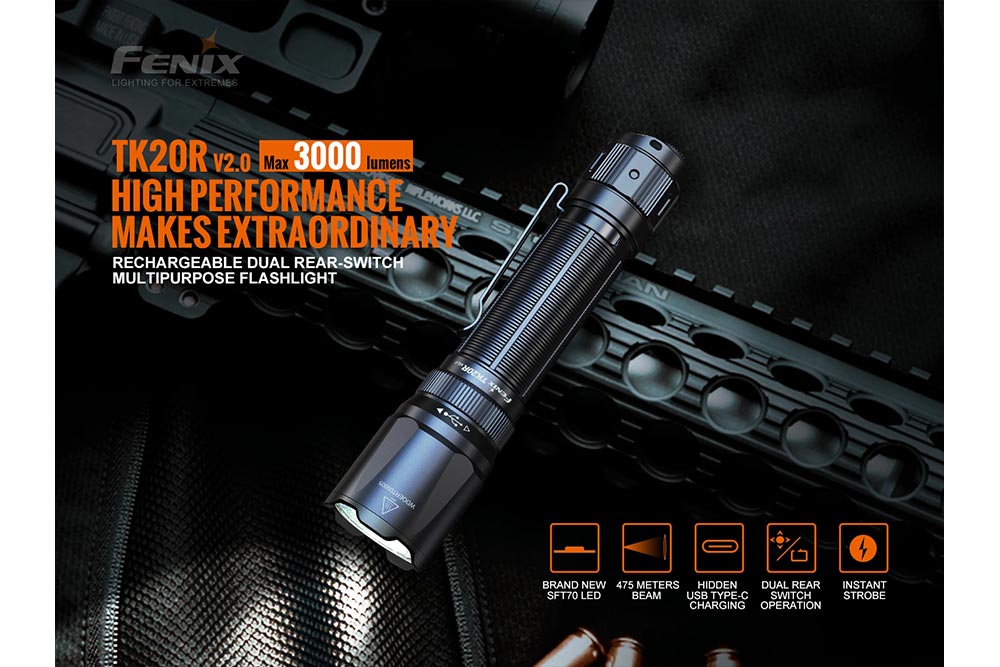 Fenix TK20R V2.0 Rechargeable Flashlight | 3000 lumens - We The Collective