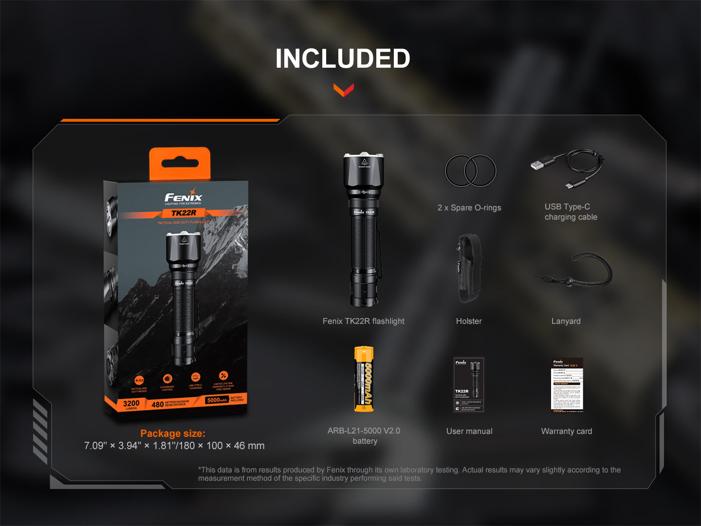 Fenix TK22R Rechargeable Tactical & Duty Flashlight - We The Collective