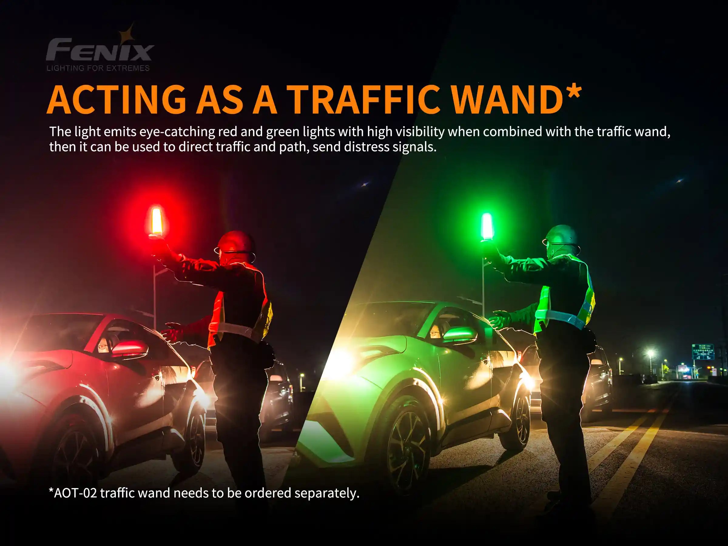 Fenix TK26R Tactical LED Flashlight with 1500 lumens, showcasing its durable design and powerful beam.
