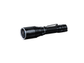 Fenix TK30R tactical flashlight with white laser, showcasing sleek design and rechargeable features in a dark setting.