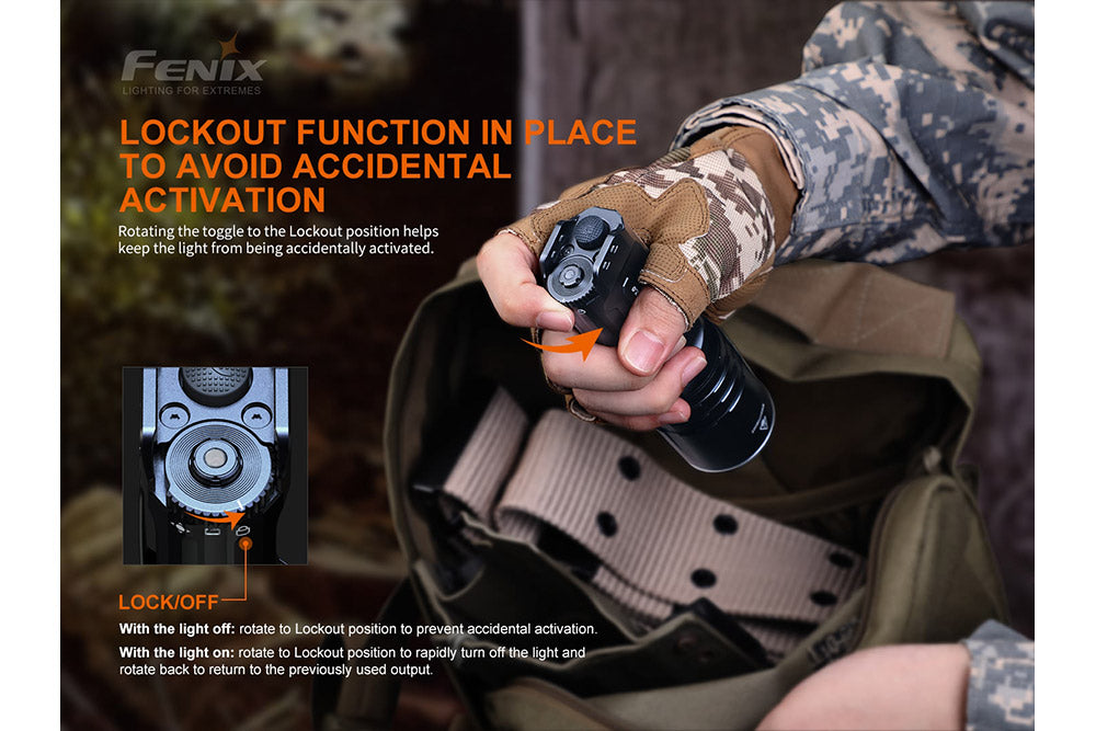 Fenix TK35UE V2.0 tactical flashlight with a powerful 5000 lumens output and durable design.