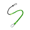 VM Hardware Frontline TLS15 ToolGrip elastic tool tether with steel turn lock carabiner, designed for work safety harnesses.