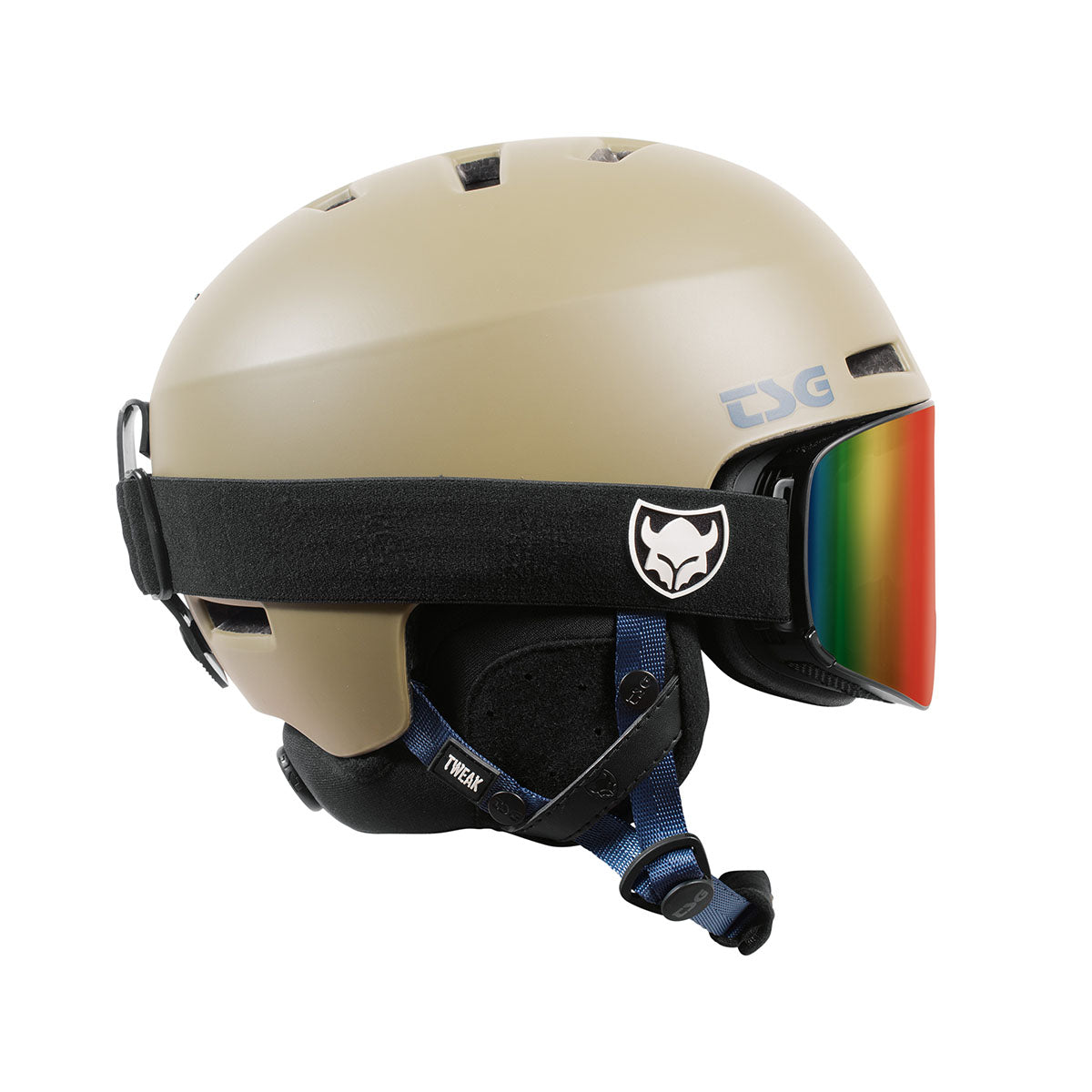 Black TSG Winter Goggle Four by ZEITBIKE, stylish eyewear with adjustable strap and clear lens for winter sports.