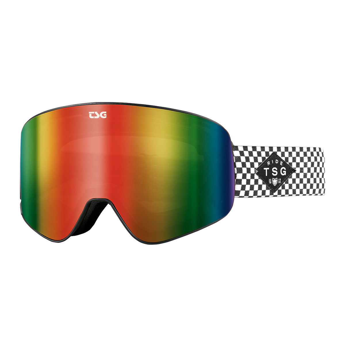 ZEITBIKE TSG Winter Goggle Four eyewear with low checker design, one size, suitable for winter sports and outdoor activities.