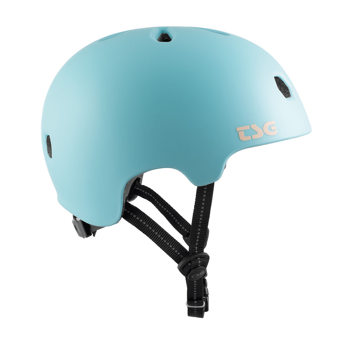 Blue TSG Meta helmet by ZEITBIKE, lightweight safety helmet with aerodynamic design and adjustable straps.