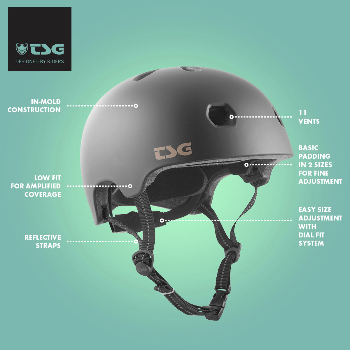 ZEITBIKE TSG Meta helmet with sleek black design, adjustable straps, and protective shell for cycling safety.