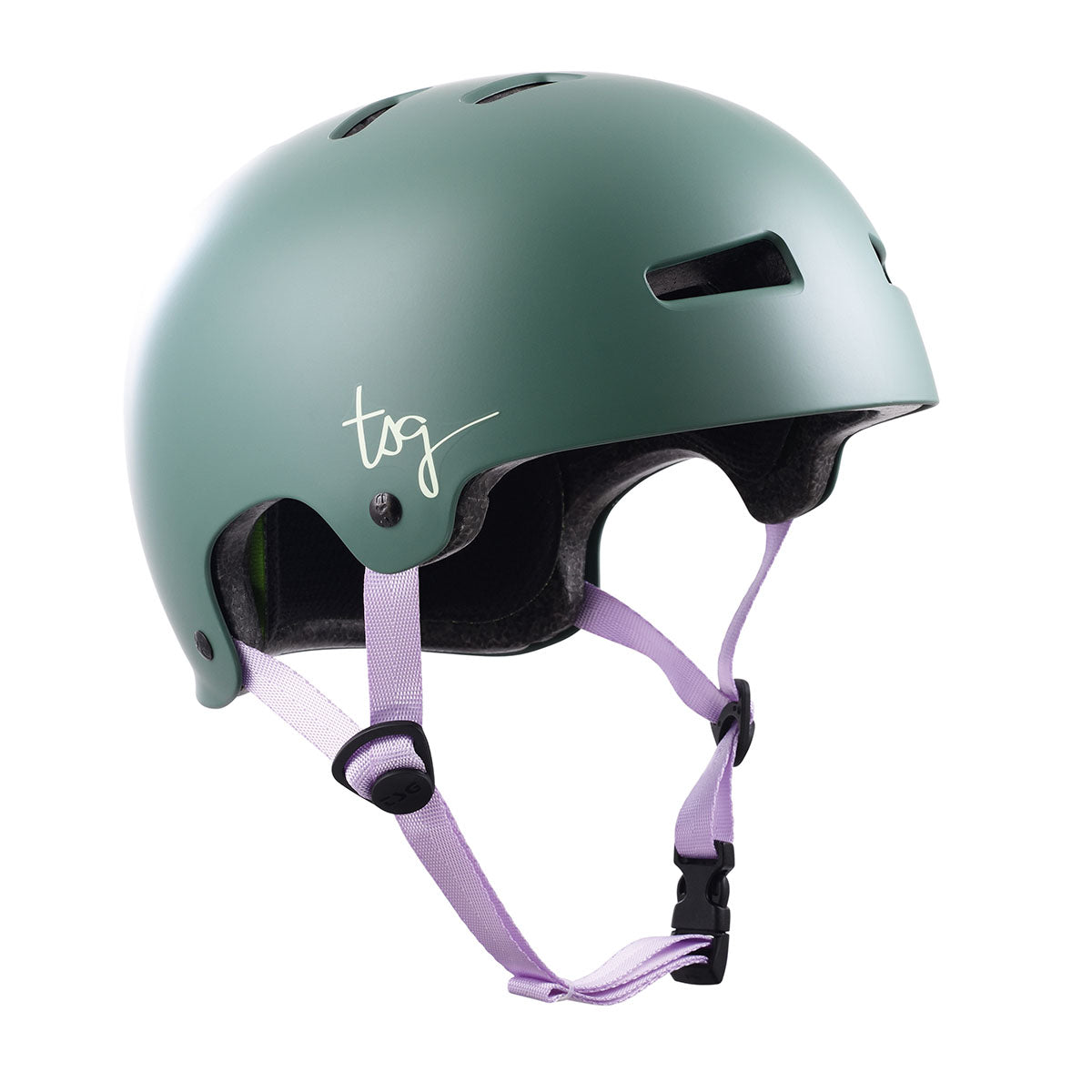 Green TSG Evolution women's helmet by ZEITBIKE, featuring aerodynamic design and ventilation for cycling safety.