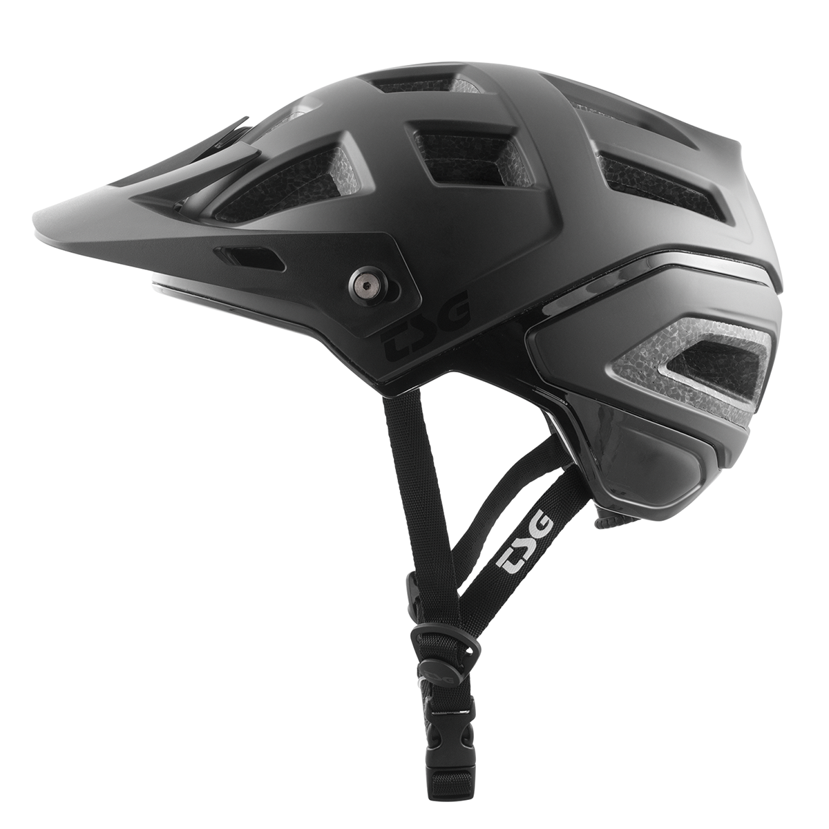 Satin black TSG helmet by ZEITBIKE, designed for safety and style, featuring a sleek, solid color finish and smooth surface.