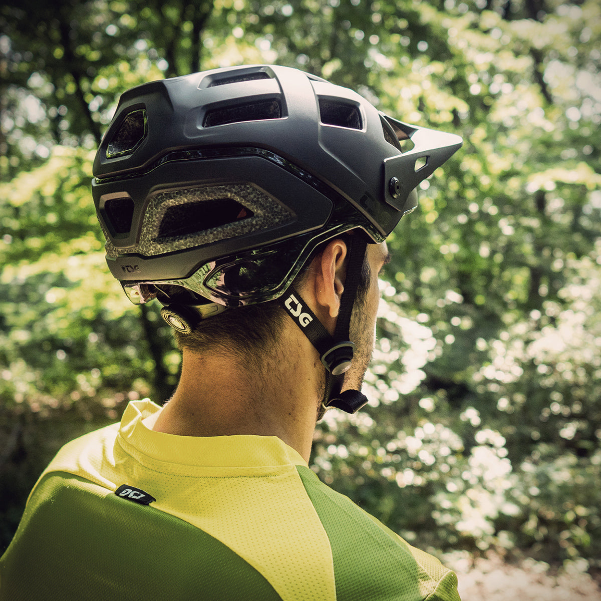 TSG Scope solid black satin helmet by ZEITBIKE, featuring sleek design and smooth finish for safety and style.