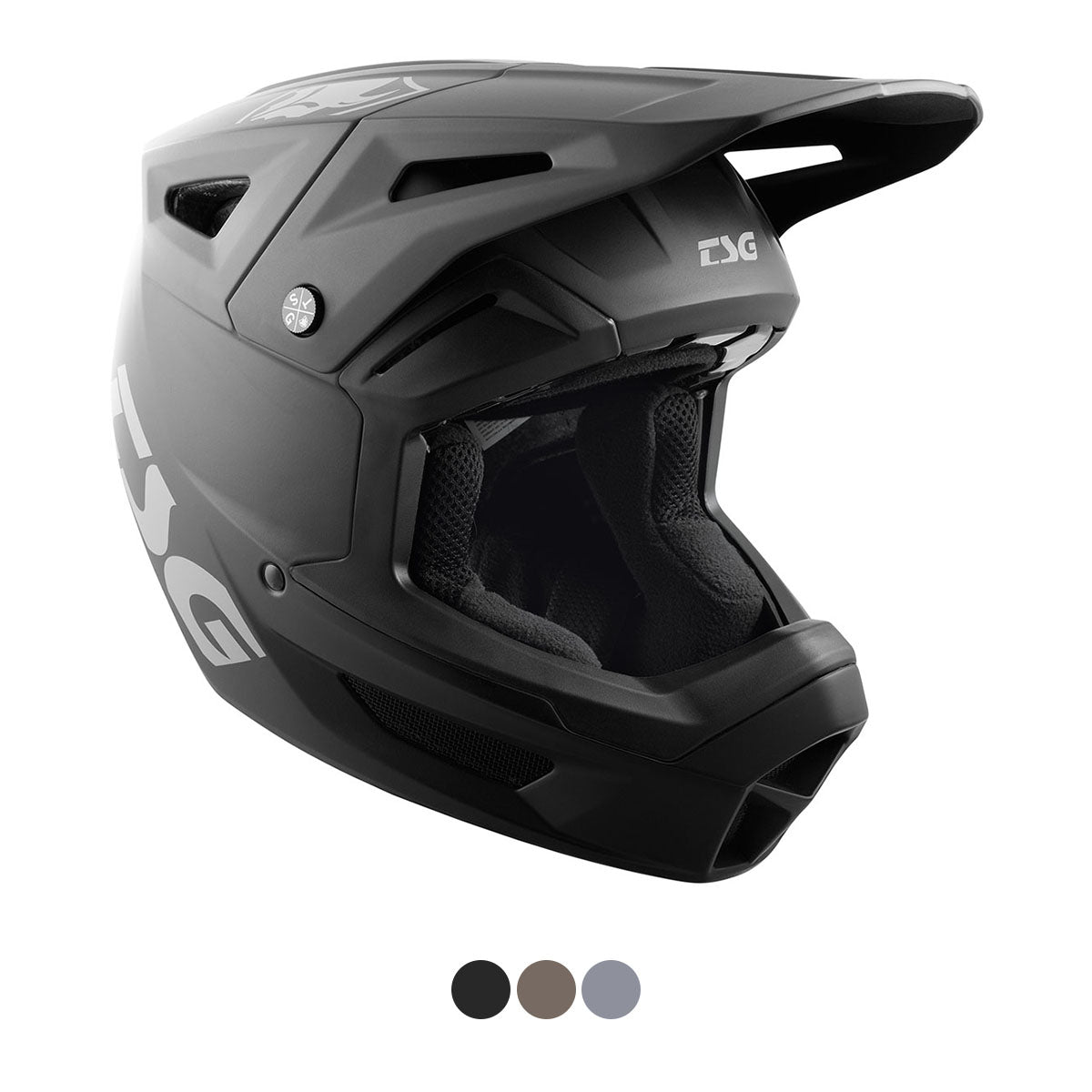 TSG Sentinel downhill MTB helmet by ZEITBIKE, full face helmet with secure chin guard and aerodynamic design for mountain biking.