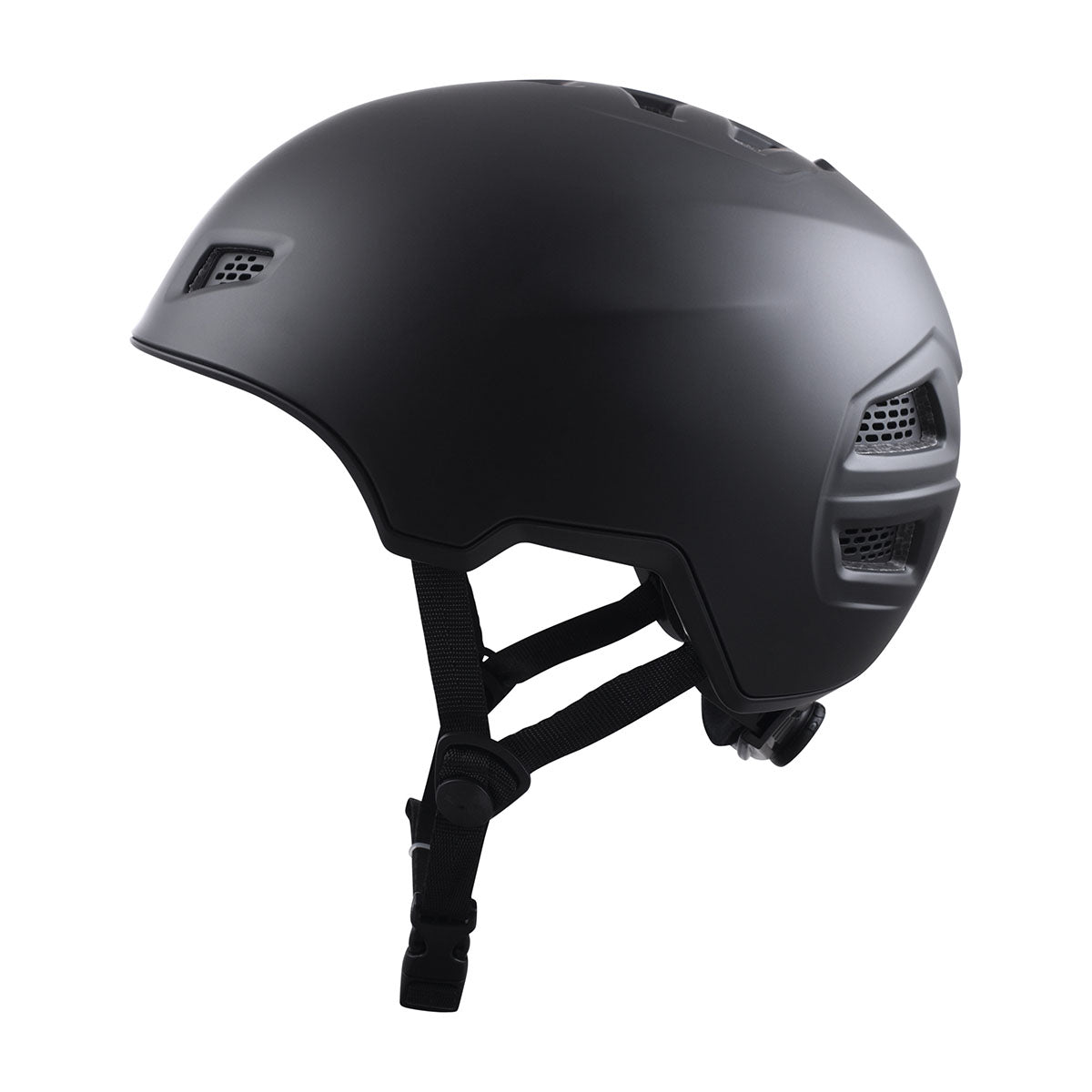 Black TSG All Terrain helmet by ZEITBIKE with adjustable straps and ventilation for off-road cycling.