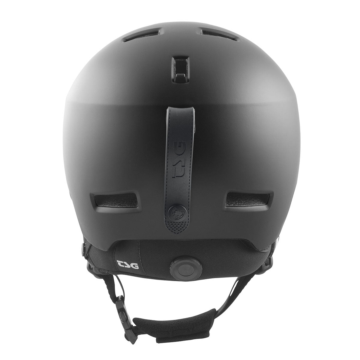 Black TSG Tweak ski and snowboard helmet with sleek design and adjustable straps, featuring the ZEITBIKE logo.