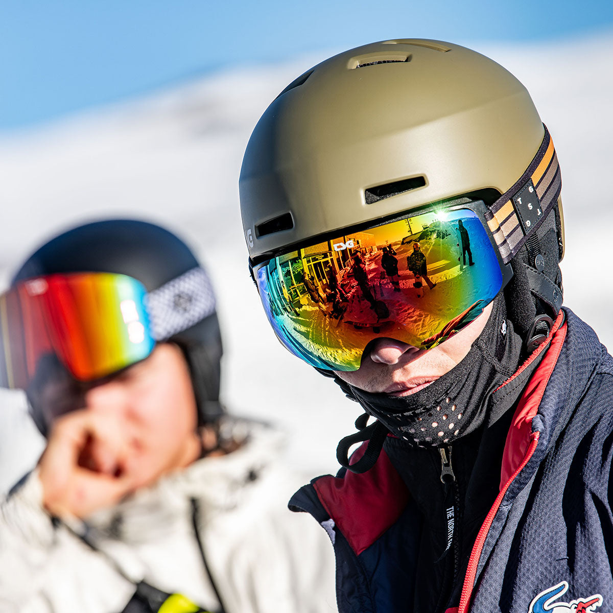 ZEITBIKE TSG Tweak ski and snowboard helmet in black, showing adjustable straps and ventilation openings.