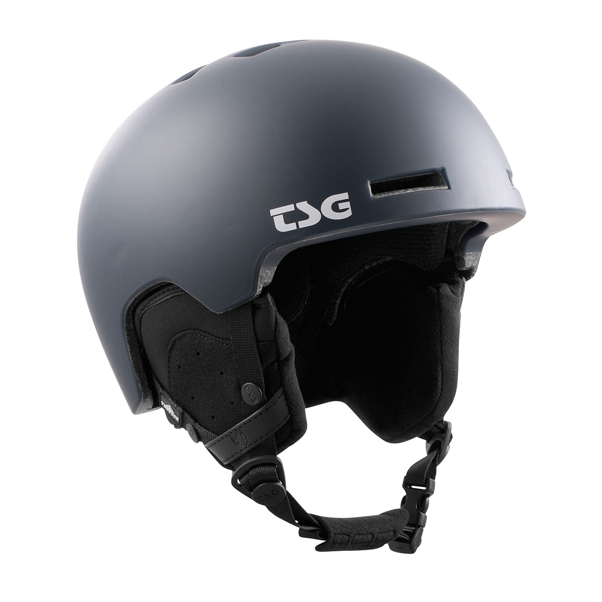 ZEITBIKE TSG Vertice ski and snowboard helmet in grey with adjustable straps and ventilation, designed for winter sports safety.