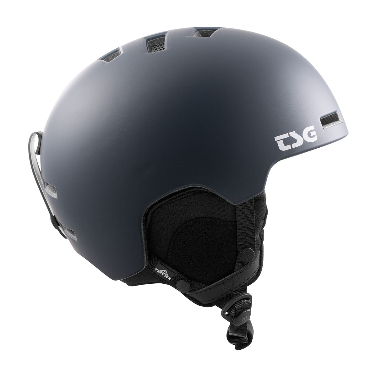 Grey TSG Vertice ski and snowboard helmet by ZEITBIKE with adjustable straps and ventilation for safety and comfort.