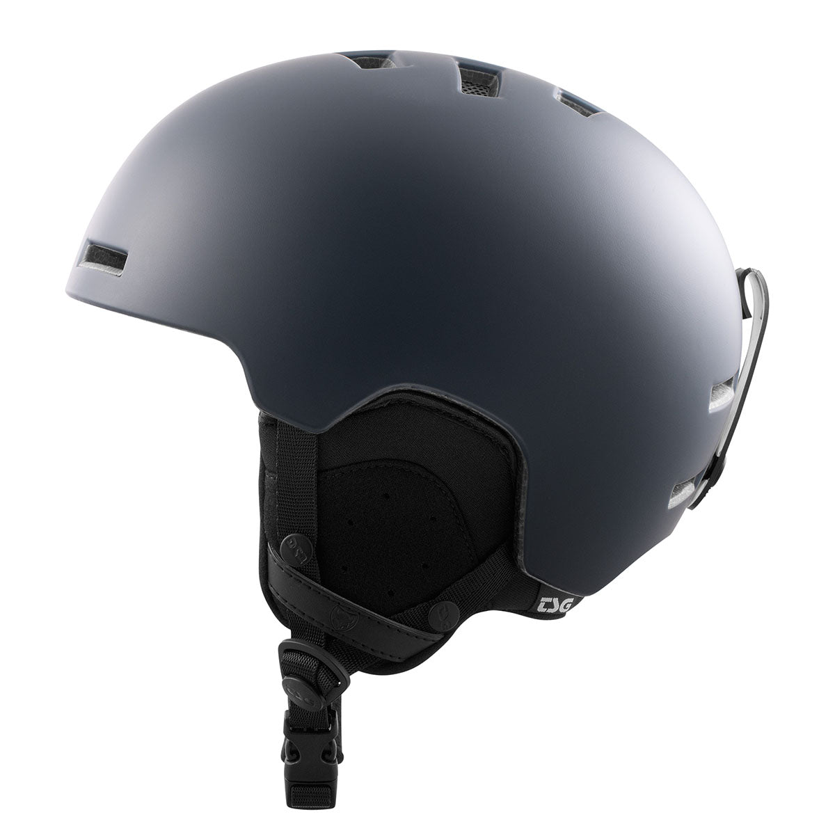 Zeitbike TSG Vertice ski and snowboard helmet in grey, featuring adjustable straps and ventilation system for safety and comfort.