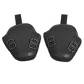 Black TSG adult street ear pads by ZEITBIKE, protective spare parts for motorcycle helmets, shown in close-up view.