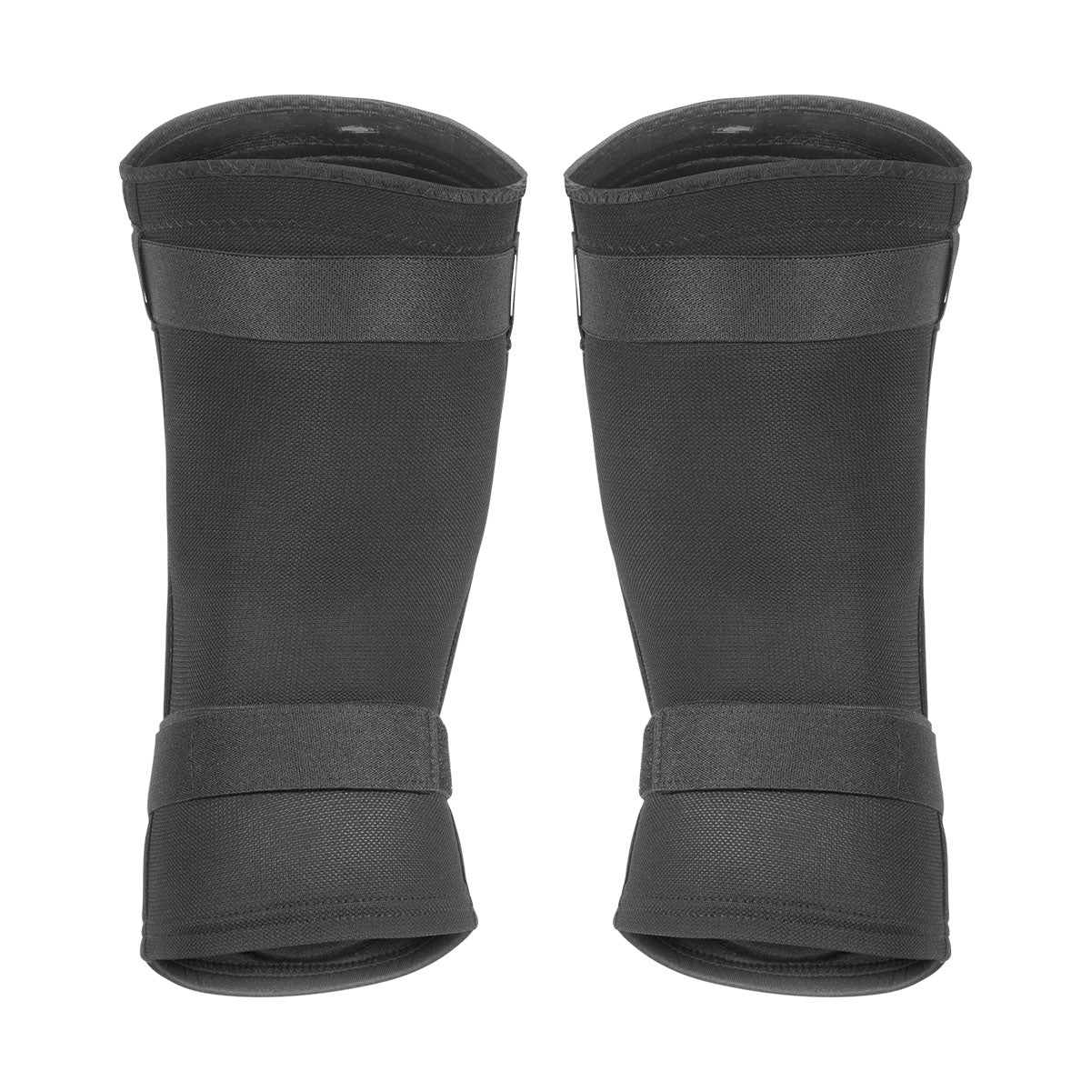 Black TSG Kneeguard Scout A protective pad by ZEITBIKE, featuring reinforced padding and adjustable straps for knee protection.