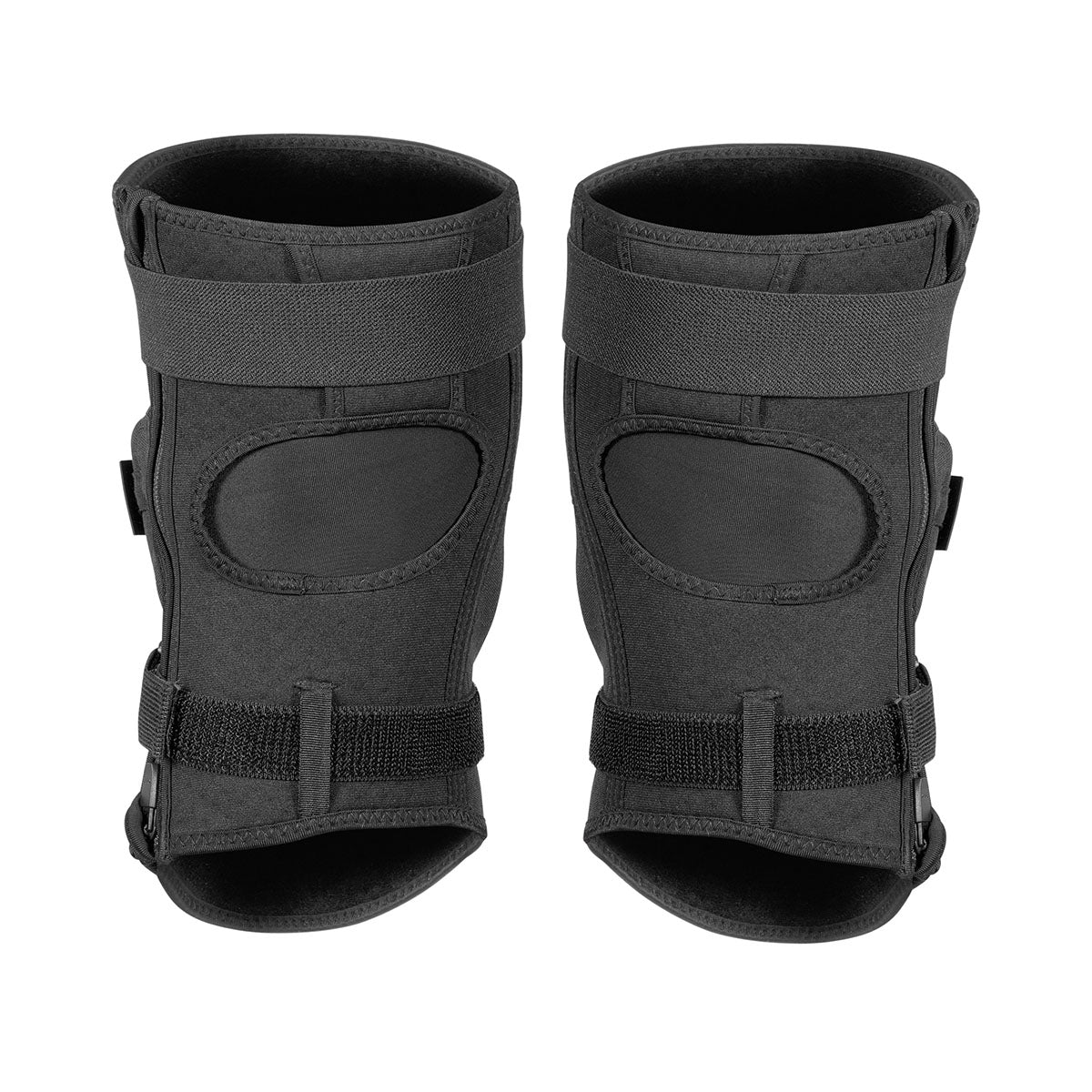 Black TSG Tahoe Zip A kneeguard from ZEITBIKE, protective pad with adjustable straps and padded design for knee protection.