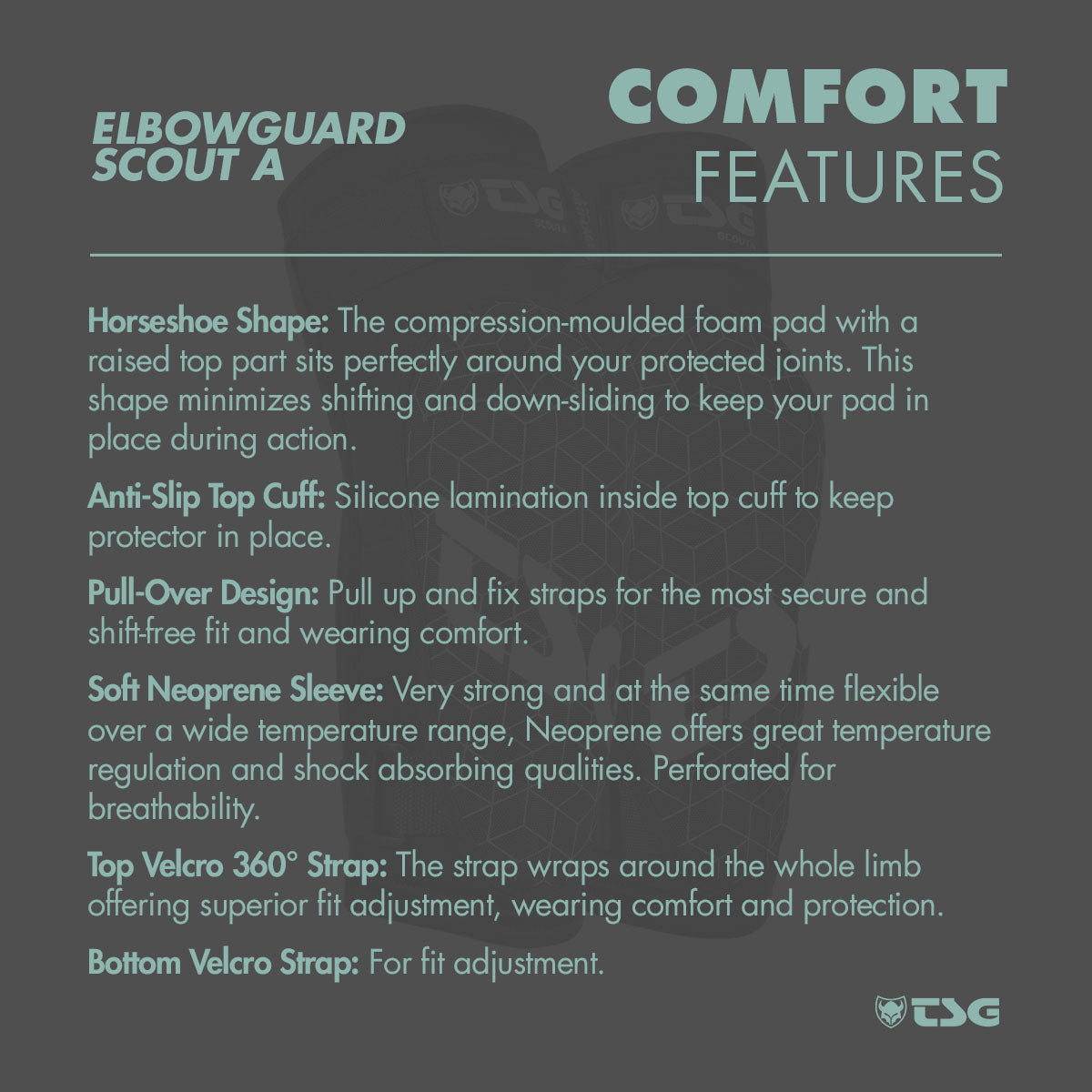 ZEITBIKE TSG Elbowguard Scout A protective pads with adjustable straps and foam padding for impact protection.