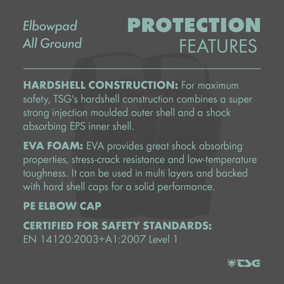 ZEITBIKE TSG Elbowpad All Ground protective pads with black adjustable straps and padded elbow support for outdoor sports.