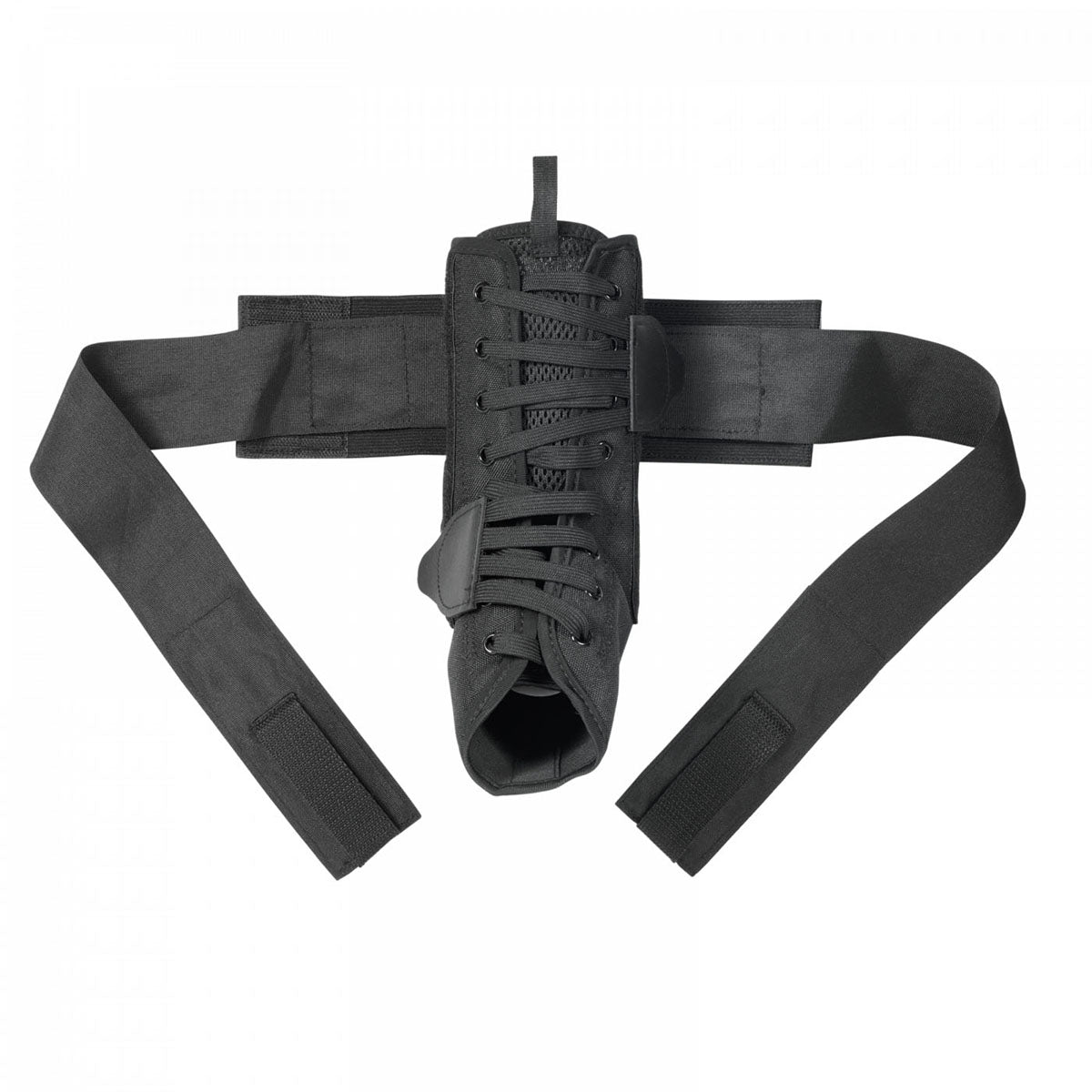 Black TSG Ankle Support 2.0 protective pad by ZEITBIKE, showing adjustable straps and padded design for ankle stabilization.