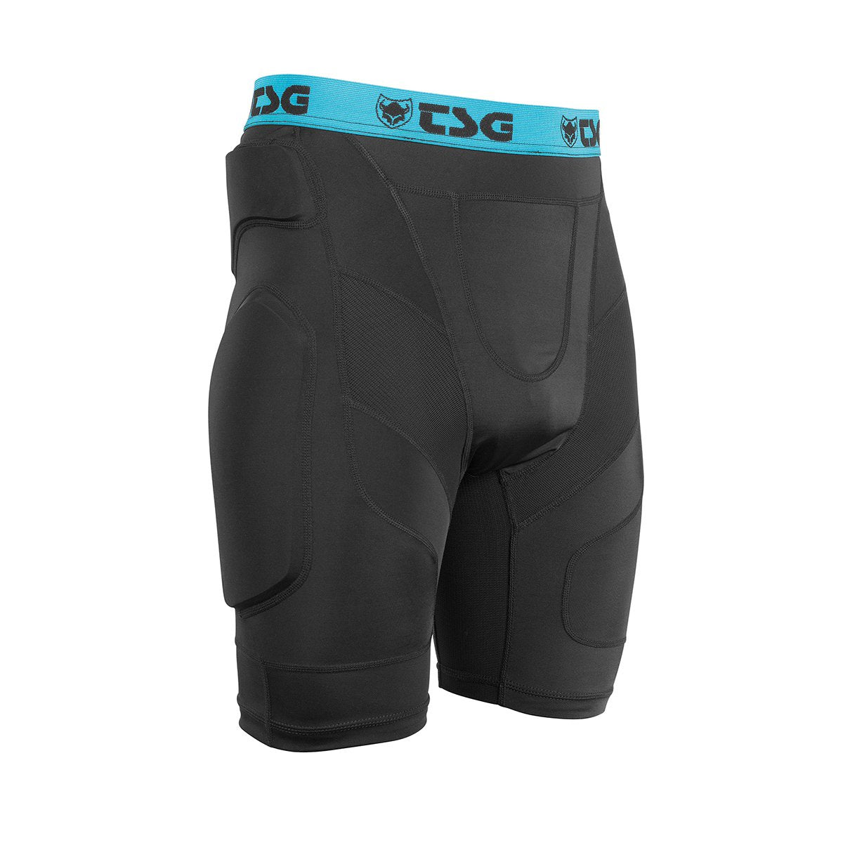 Black TSG Protective Shorts Crash Pant A by ZEITBIKE, featuring padded protective pads for skateboarding or biking safety.